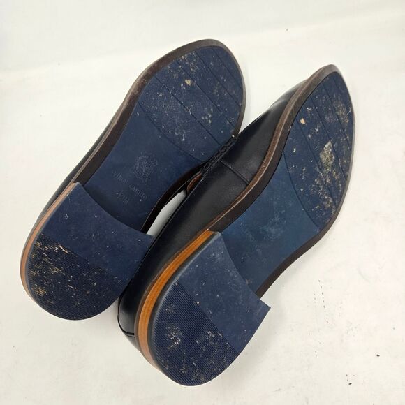 VINCE CAMUTO Lachlan Black Leather Penny Loafers Size 12 - Picture 6 of 9